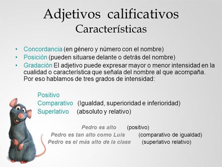ADJETIVOS CALIFICATIVOS